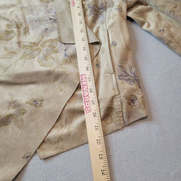 KUT FROM THE KLOTH Tayanita Floral Faux Suede Jacket Drape Collar Size Small - Picture 6 of 9